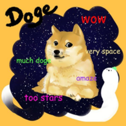 doge in a memes worldLOGO